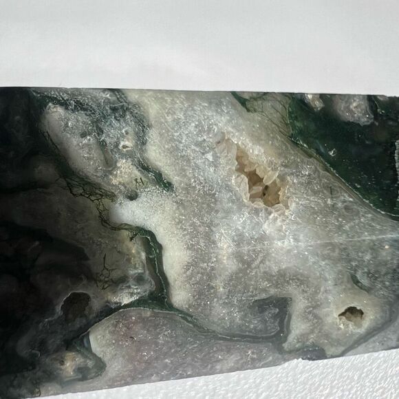 Moss Agate Crystal Double Terminated Point (#1) - Picture 5 of 15